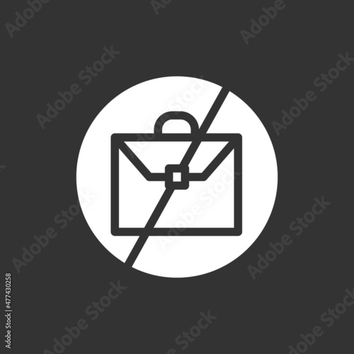 Unemployment Glyph Inverted Vector Icon Design