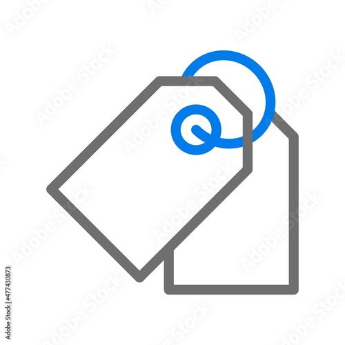 Price Tag Line Blue Vector Icon Design