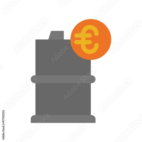 Oil Price Flat Vector Icon Design