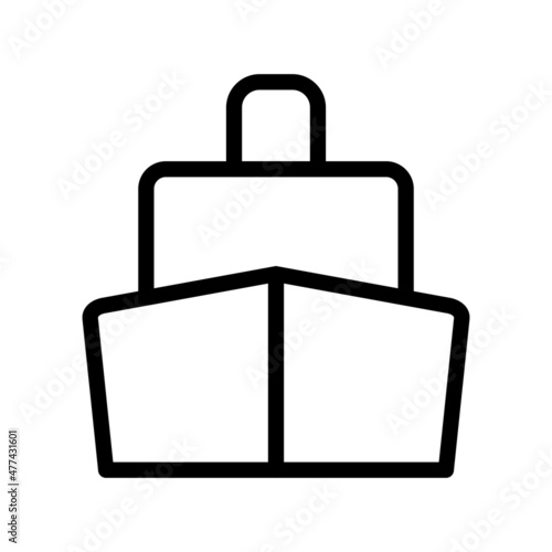 Ship Line Vector Icon Design