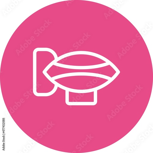 Zeppelin Line circle Vector Icon Design
