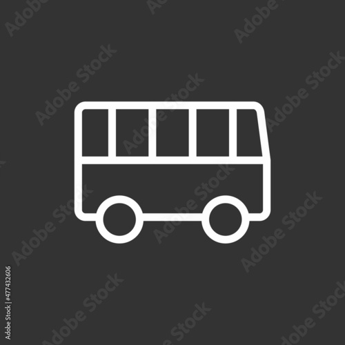 Bus Line Inverted Vector Icon Design