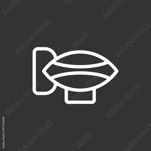 Zeppelin Line Inverted Vector Icon Design