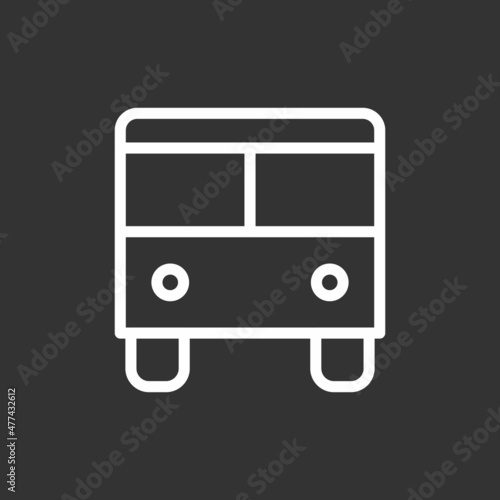 Bus Line Inverted Vector Icon Design