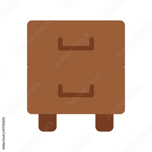 Chest Of Dryers Flat Vector Icon Design