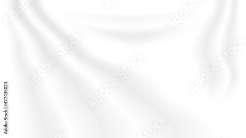 abstract blank white soft creased satin fabric folding texture background for decorative graphic design
 photo