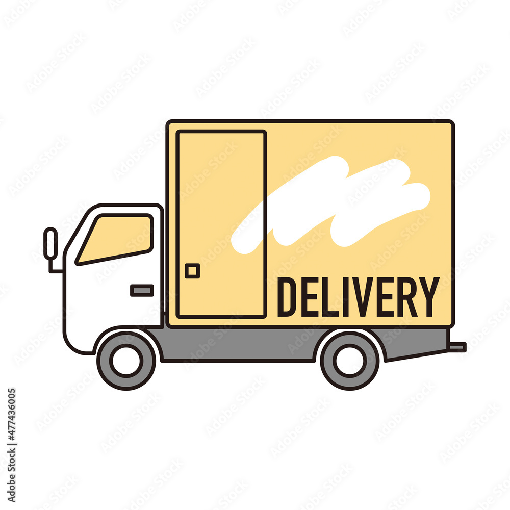 シンプル イラスト 配送トラック Stock Vector Adobe Stock