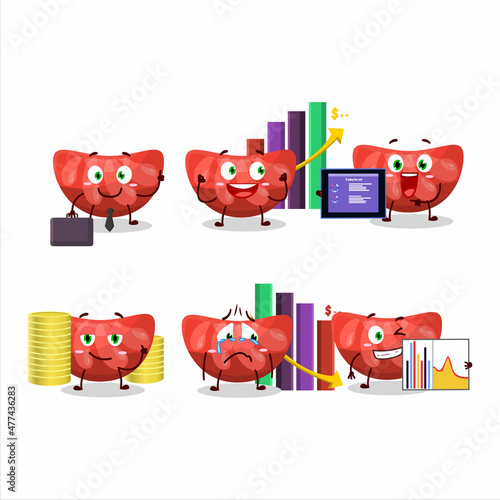 red orange gummy candy character designs as a trader investment mascot