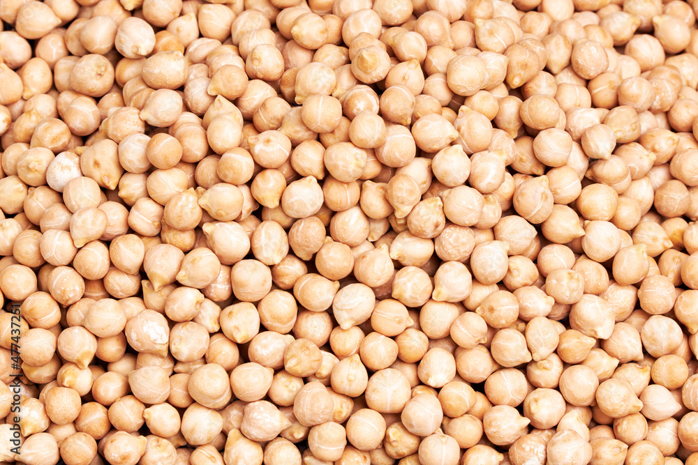 Background of raw chickpeas. Vegetarian food Background of raw chickpeas. Vegetarian food