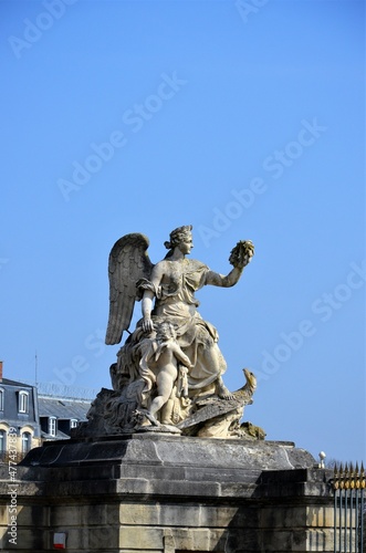 Architectural fragments of famous Versailles palace, Paris (France)