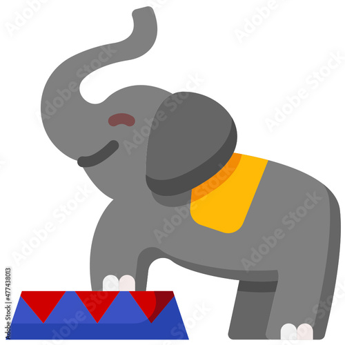 elephant flat icon