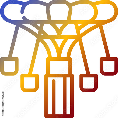 amusement park gradient icon