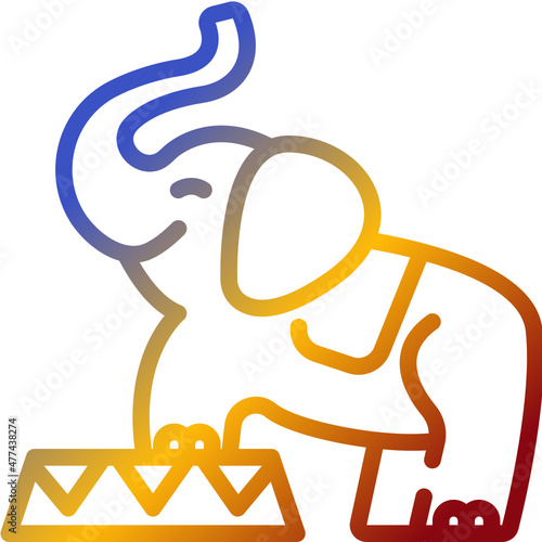 elephant gradient icon