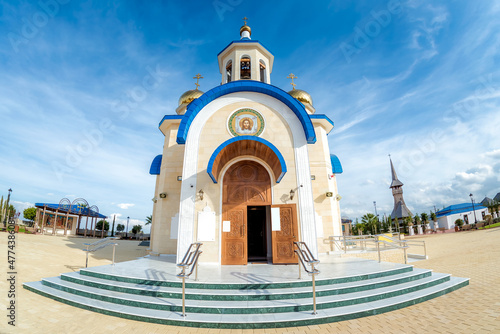 Wide angled shot of Russian Church of St. Andrew and All Russian Saints. Nicosia District, Cyprus photo