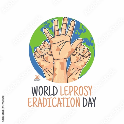 Canvas Print vector graphic of world leprosy eradication day good for world leprosy eradication day celebration