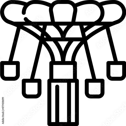 amusement park line icon