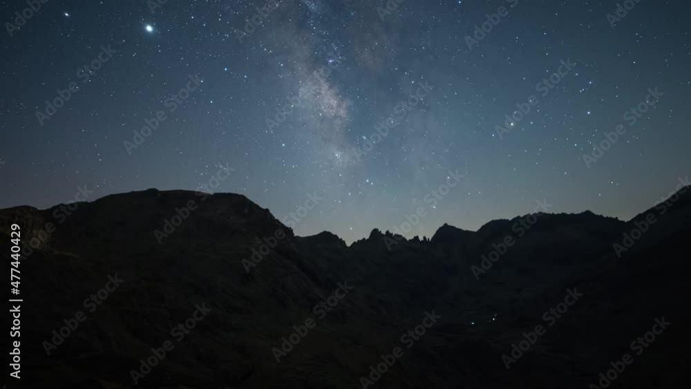Milky Way timelapse moving through the night sky Milky Way timelapse moving through the night sky