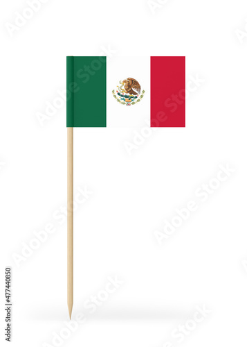 Small Flag of Mexico on a Toothpick