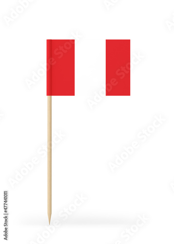 Small Flag of Peru on a Toothpick