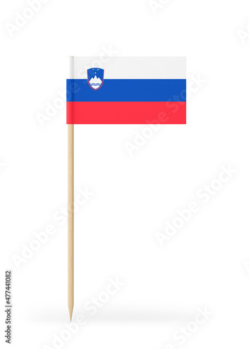 Small Flag of Slovenia on a Toothpick