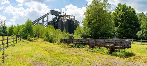 Historic Coal Breaker and Rail Car Panorama photo