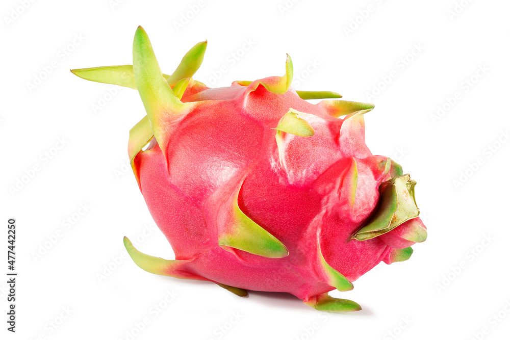 Dragon fruit isolated on white background. Clipping path