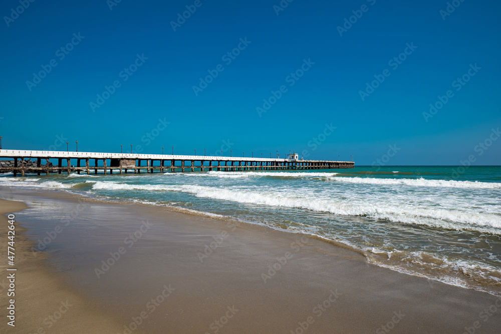 Pondicherry Beach Pier View - Puducherry tourism 