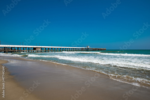 Pondicherry Beach Pier View - Puducherry tourism  photo