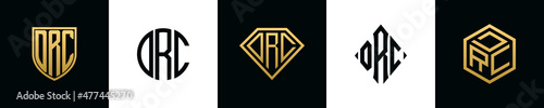 Initial letters DRC logo designs Bundle photo