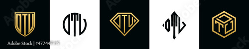 Initial letters DTV logo designs Bundle photo