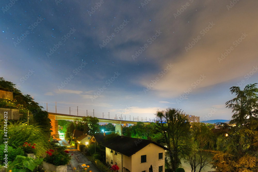 Fototapeta premium Nachthimmel mit Wolken