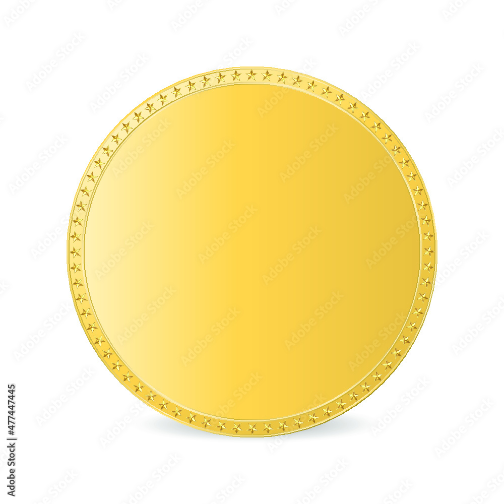 golden finance coin isolated on a white background golden finance coin isolated on a white background
