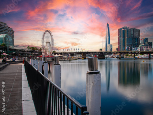 Sydney darling harbour city harbour bridge NSW Australia  photo