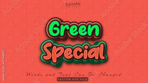 green special text effect
