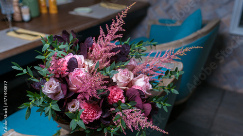 bouquet of flowers for a wedding or other solemn ceremony in the interior