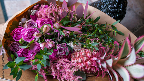bouquet of flowers for a wedding or other festive occasion on the table.