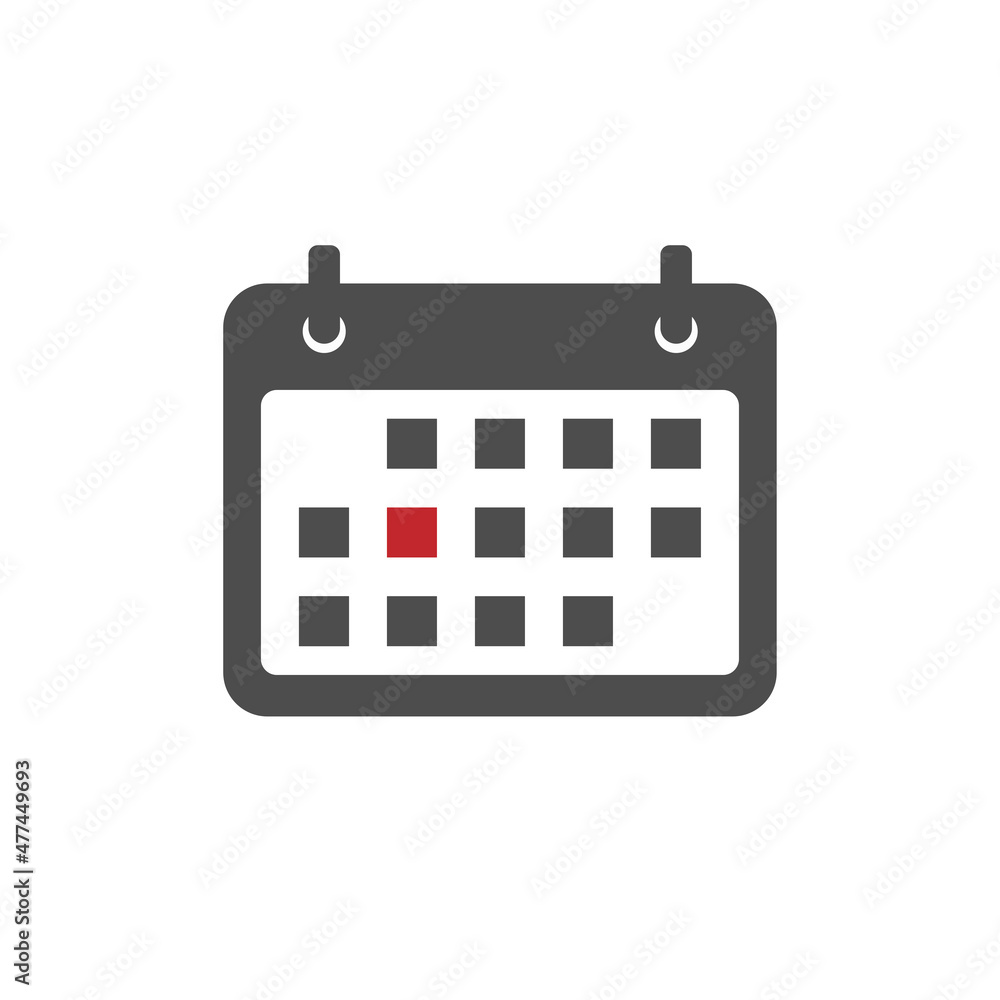 Calendar icon on white background. Vector illustration. Calendar icon on white background. Vector illustration.