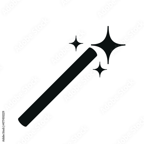 Magic wand line icon vector