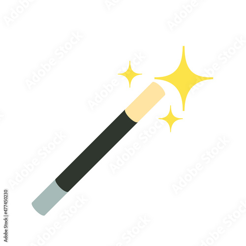 magic wand with sparkles vector emoji illustration