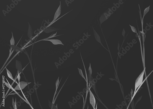 Slika na platnu Composizione di piante in scapa di grigio