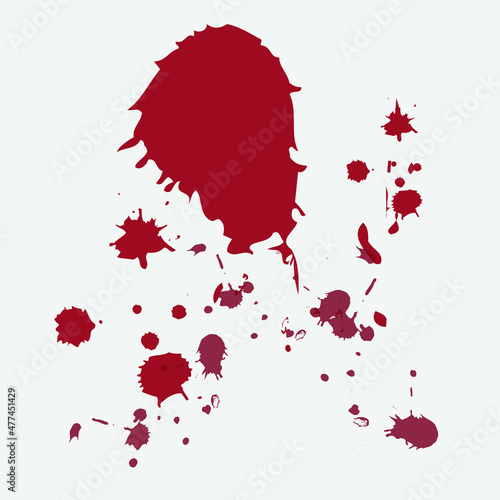 red bloods splatter art vector illustration background