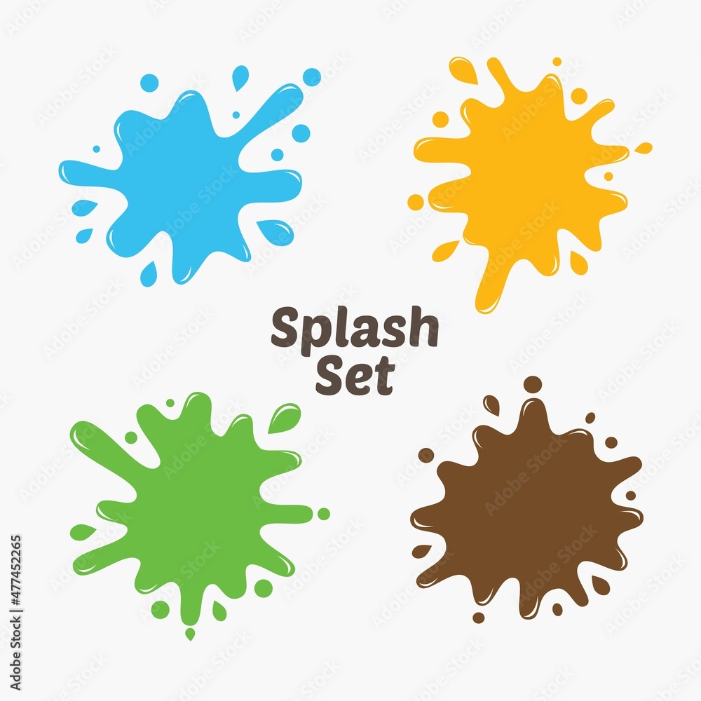 Set of splash icon vector design