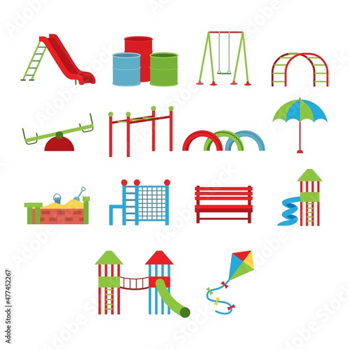 Set of playground icon vector design