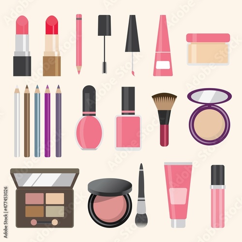 Set of cosmetic icon vector design