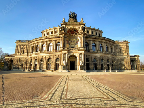 Semper Oper Dresden at downtown city photo