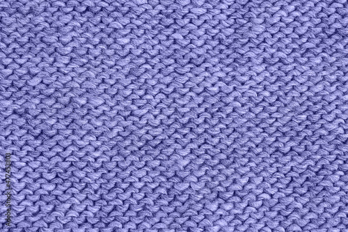 Lilac very peri knitted texture, handmade knitwear, reverse stitch. Color of 2022 very peri toned