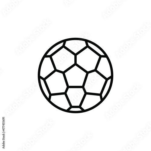Football  Soccer  Sport  Ball  Game Line Icon  Vector  Illustration  Logo Template. Suitable For Many Purposes.