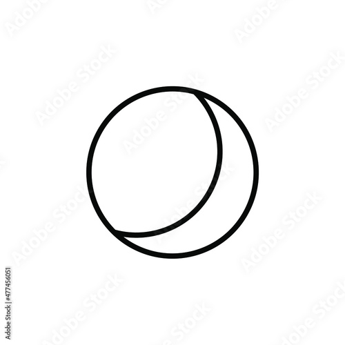 Moon, Night, Moonlight, Midnight Line Icon, Vector, Illustration, Logo Template. Suitable For Many Purposes.