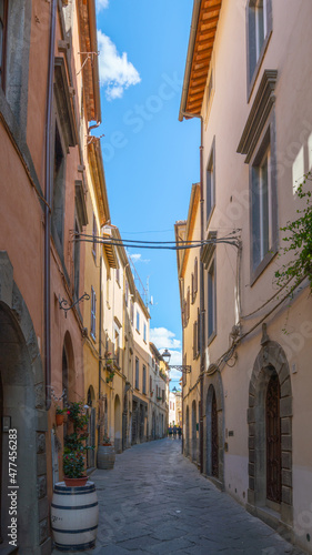 narrow street in mediteranien town photo