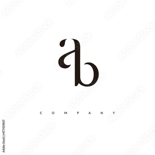 Initial AB Logo Design Vector
